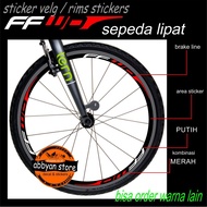 Seli Folding Bike Rim Sticker Rims Decal Folding Bike FFWD series