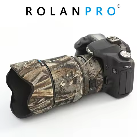 ROLANPRO Lens Camouflage Coat Rain Cover For Sigma 85mm F/1.4 DG ART Lens Protective Sleeve Guns For