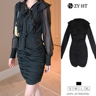 ZY.HT（ล้างสต๊อก ใช้คูปอง299บาทขึ้นไป）เดรสผู้หญิง เดรสสีดำ เดรสมินิ เดรสทำงาน เดรสชีฟอง เดรสทำงาน เดร