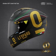 Jual Sticker Helm Kyt Full Set Gold Leopard Murah