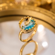 MS B01 GOLD GEM MOTIF RING