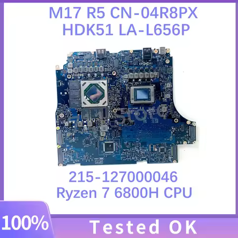 HDK51 LA-L656P CN-04R8PX 04R8PX 4R8PX Mainboard For DELL M17 R5 Laptop Motherboard 215-127000046 W/ 