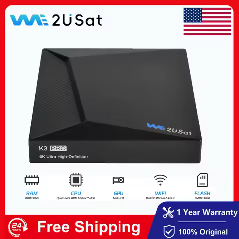 We2uSat K3 Pro 6K HDR Android 10.0 TV BOX 2.4/5G WIFI BT5.0 4GB+32GB H264/H265 1080P Decording 4GB+3