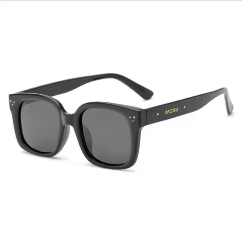 Vintage Rivets Square Women/Men Sunglasses Brand Designer Glasses Gray Lens Oculos Prescription 0 -0