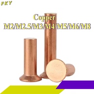 Copper countersunk head rivets GB869 percussion type flat head flat cone head solid rivets Copper d 