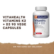 VITAHEALTH VITAMINS K2 + D3 90 VEGE CAPSULES