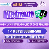 CSL Vietnam eSIM 5G 1-15 Days 500MB-15GB Unlimited Data esim Vietnam sim card