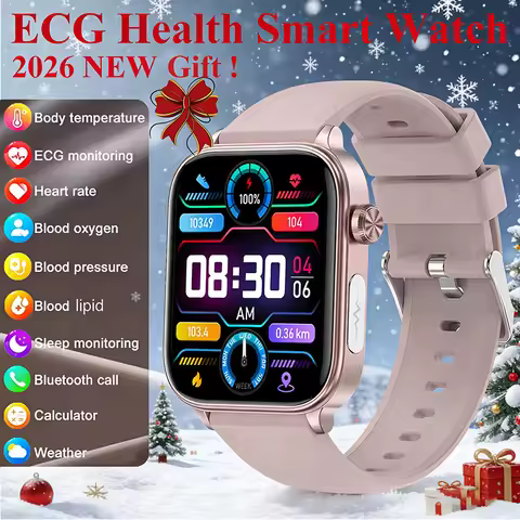 2026 New Health Management Smart Watch ECG PPG Body Composition Test Blood Pressure Lipids Uric Acid