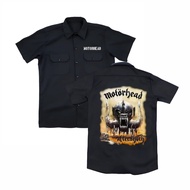 kemeja pendek PDH workshit hitam Motorhead