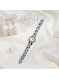 2024女性新品到貨豪華優雅全鑽鋼帶手錶