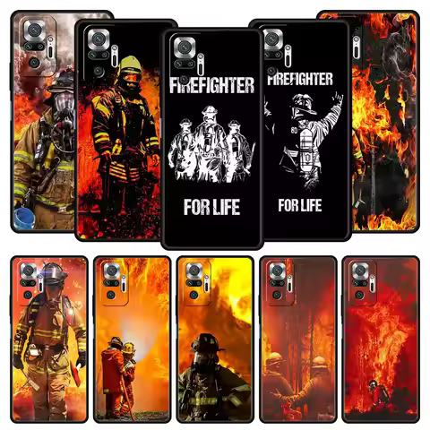 Firefighter Heroes Fireman Phone Case For Xiaomi Redmi Note 12 11 10 Pro 9S 9 8 7 9T 8T 9C 9A 8A 12 