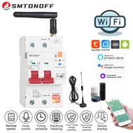 Tuya Smart WiFi RS485 2p 63A MCB Circuit Breaker Prepaid Meter Timer Switch Voltage Current Protector Voice Remote Control Alexa Google assistant Yadex  Alice