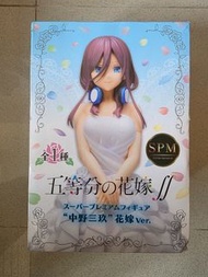 五等分的花嫁 中野三玖 Figure 景品 公仔 日版 (長盒, 盒況80%新，未開盒)