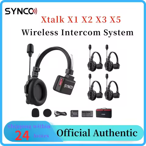 SYNCO Xtalk X Series X1 X2 X3 X5 2.4Ghz Wireless Intercom System Communication Headset With Battery