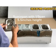 Hexafine 4-Hole Saucepan set with 1/9pan size x 5.5 inches in height