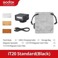Godox iT20 TTL Auto Flash 45g Lightweight Portable wiht Magnetic Accessories + Free Diffuser for You