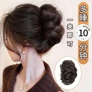 Fake Fake Fake vintage Ball Hair Bag Female Grab Clip Fake Hair Fluffy Flower Bud Hair Accessories H