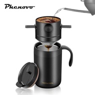 [Phenovo] Pour Over Coffee Maker Set Keeps Beverages Hot And Cold Versatile Portable Drip Brewer Set