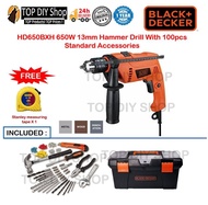 BLACK & DECKER HD650BXH-B1 650W PERCUSSION HAMMER DRILL (HD650BXH)