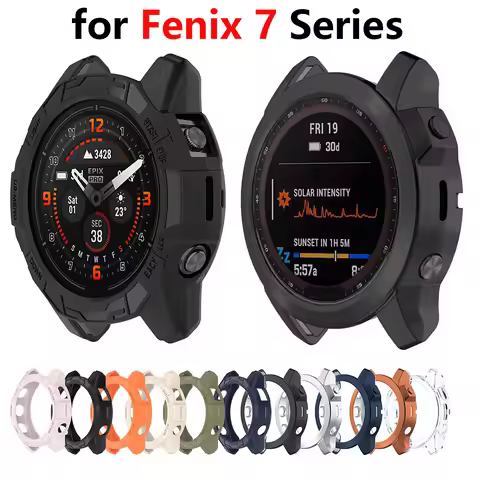 Protective Case for Garmin Fenix 7 Series Fenix 7S 7 7X Pro 42mm 47mm 51mm TPU Half Cover Hollow Out