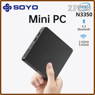 ZFEIO SOYO คอมพิวเตอร์ขนาดเล็ก M2: แรม6กิกะไบต์หน่วยความจำ64กิกะไบต์ N3350 Intel ขนาดกะทัดรัด Window