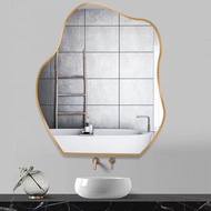 Nordic Toilet Mirror Bathroom Mirror Non Porous Shaped Mirror Dressing Mirror Bathroom Mirror Irregular Make-up Mirror