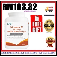 LAC Vitamin C 1000mg With Rose Hips (180 Tablets)/ GNC