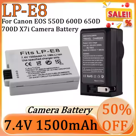 New LP-E8 1500mAh 7.4V LP-E8 LP E8 High Quality Batteries for Canon EOS 550D 600D 650D 700D X7i Came