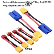 GESH XT60 to T Plug, Trx EC3 EC5 10 Styles Plug Adapter Extension,  Soft Silicone Dustproof Moisture