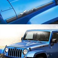 2pcs Sport Engine Hood Fender Side Mountain Sticker Decal Vinyl for Jeep Wrangler Unlimited TJ JK JL