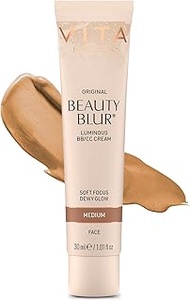 Vita Liberata Beauty Blur Face - Medium, BB Cream, Hydrating Skin Finish, Radiant Glow & Flawless Co