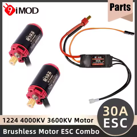 9IMOD Brushless ESC Motor Combo AM32 30A ESC 1224 Motor 4000/5000KV Outrunner Motor For RC 1/24 Craw