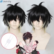 Misscoo Anime Slow Damage Towa Cospaly Wig Men Short Black Yellow Heat Resistant Synthetic Hair
