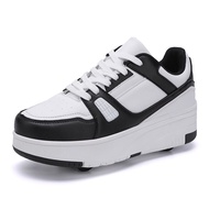 Childrens Heelys Skates Girls Invisible the Skating Shoes Double-Wheel Shoes with Wheels Heelys Adul