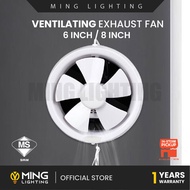 (Sirim) 6" 8" LED Ceiling Exhaust Fan Ventilation Fans Ekzos Air Ejector Bedroom Toilet Bathroom Kip