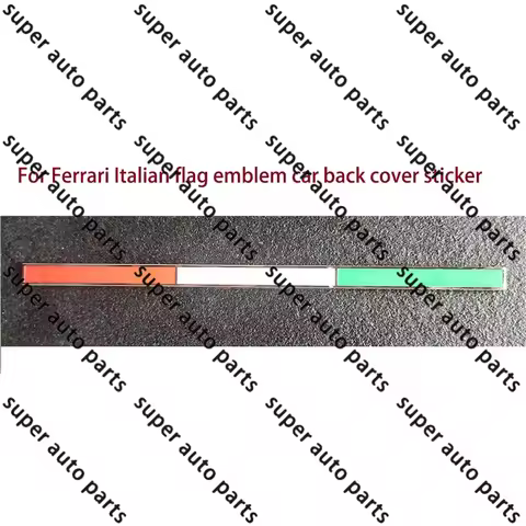 For Ferrari Italian Flag Badge Emblem For Rear Hood Car Sticker Auto Accessories All Models F8 SF90 