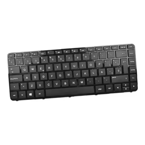Spanish Laptop Keyboard Replacement with Frame Non-backlit for HP Pavilion 14-n MP-13M56LA-698