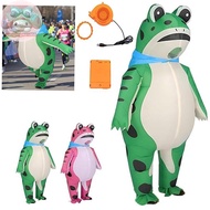YANGWEN Funny Frog Costume Party Costume Cartoon Character Cosplay Costume Inflatable Costume Frog S