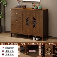 HY-JD Eco Ikea Ikea New Chinese Style Shoe Cabinet Home Entrance Retro Style Solid Wood Entrance Cabinet Corridor Wall-M
