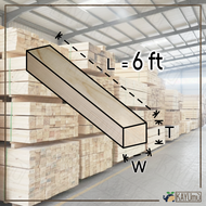New Planed Pine Wood 1.5x2.5in (38x68mm) for DIY Projects | Kayu Pine Baru Siap Ketam 1.5x2.5in (38x