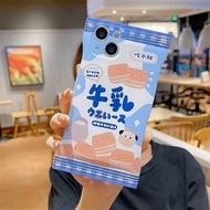 เคสถุงขนมสกรีนลาย กันเลนส์กล้อง บิดงอได้ สำหรับ 7p/8p xr 11 11promax 12 12pro 12promax 13 13promax 1