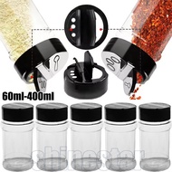 6-2Pcs Butterfly Lid Seasoning Box - 60-400ml - Clear Spice Bottle with Cover - Kitchen Condiment Ja