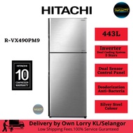 HITACHI Fridge R-VX490PM9 Inverter 2 Door (443L) Fridge Refrigerator Peti Sejuk
