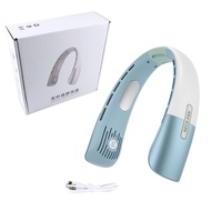 ️ระบายอากาศได้เต็มที่ 360°️USB ชาร์ตไฟได้ พกพาสะดวก ให้แรงลม5ระดับ 4000mAh พัดลมแขวนคอ พัดลมห้อยคอ พ