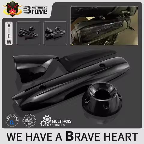 4 Types Motorcycle Exhaust Pipe Cover Cowl For XP500 TMAX 500 530 SX/DX 2011 2012 2013 2014 2015 201