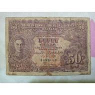 MALAYA 50 CENTS 1941