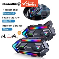 X10 Y20 MAX Wireless Motorcycle Helmet Intercom Bluetooth 5.3 IPX6 Waterproof RGB Headset
