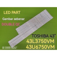 TOSHIBA NEW SET LED BACKLIGHT 43L3750VM, 43U6750VM