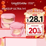 Glad2Glow Perfect Cover  Semi-Matte Cushion Foundation Full Coverage Concealer Makeup,Oil Control,Lo