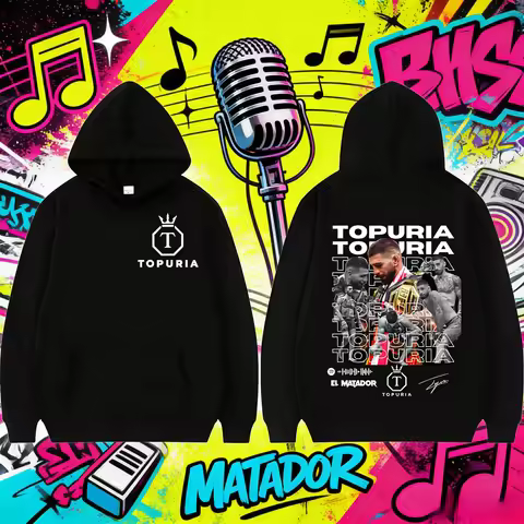 2025 The Matador What Is Ilia Topuria Cover Merch Sweatshirt Men's Harajuku Long Sleeve Autumn and W